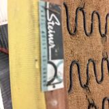 Pair of vintage Bow wood chairs for Steiner - Fabric and wood
