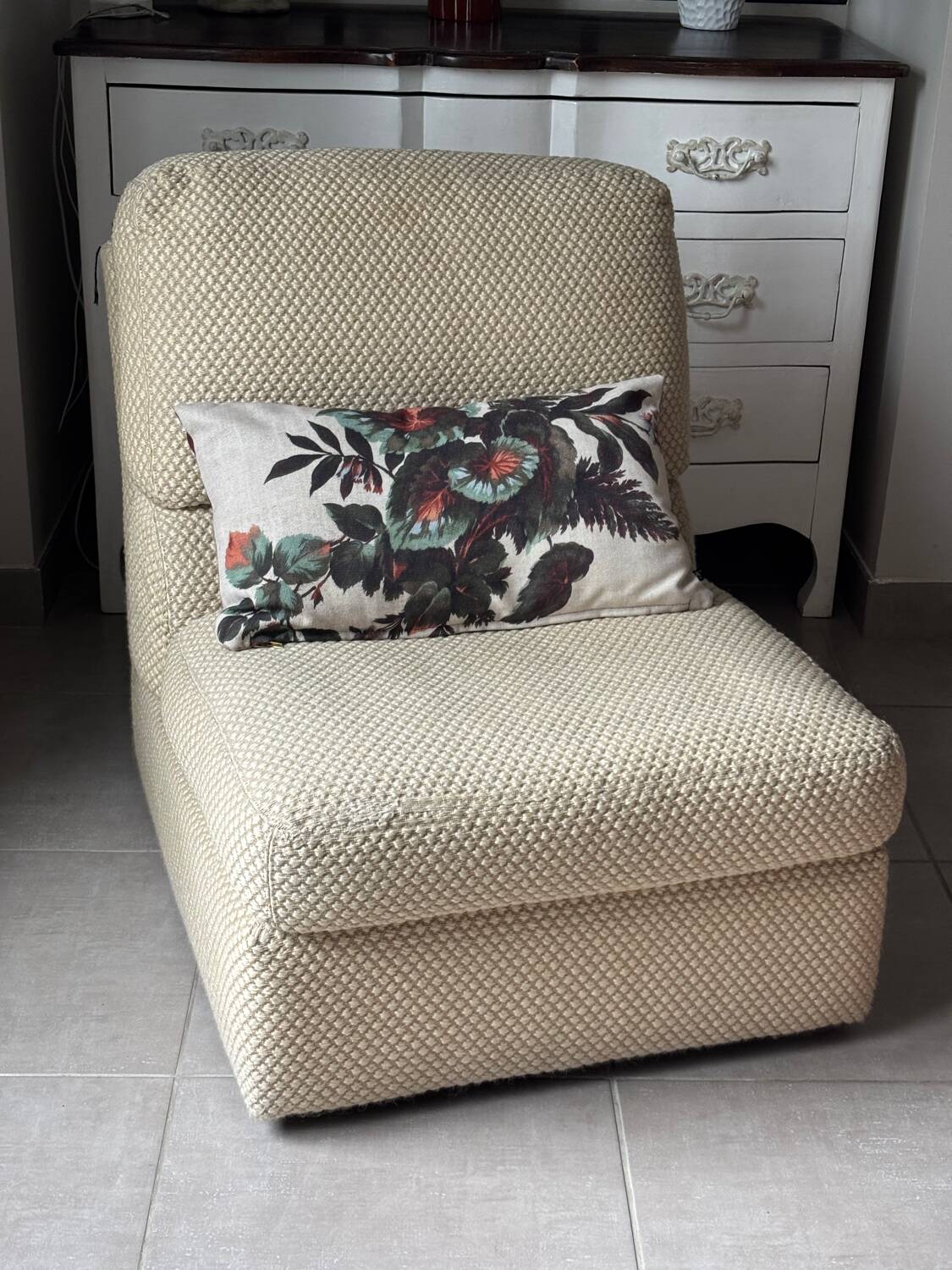 Swann brand wool fabric armchair