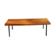 Vintage bench in cherry and metal 1980