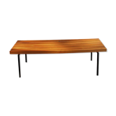 Vintage bench in cherry and metal 1980