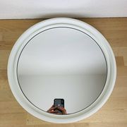 Miroir space age cerclage blanc années 70