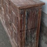 Buffet en bois ancien avec 4 portes