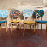 Suite of 4 vintage chairs