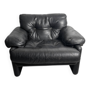 Fauteuil en cuir noir - italia