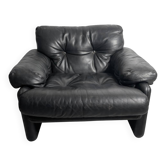 Black leather armchair – Tobia Scarpa for B&B Italia