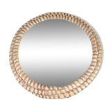 1960s woven straw mirror