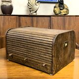 LARGE OAK ORGANIZER, VINTAGE
