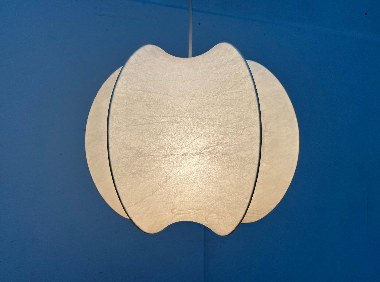 Modern mid-century Cocoon pendant lamp by Friedel Wauer for Goldkant Leuchten, Germany, 1960s.