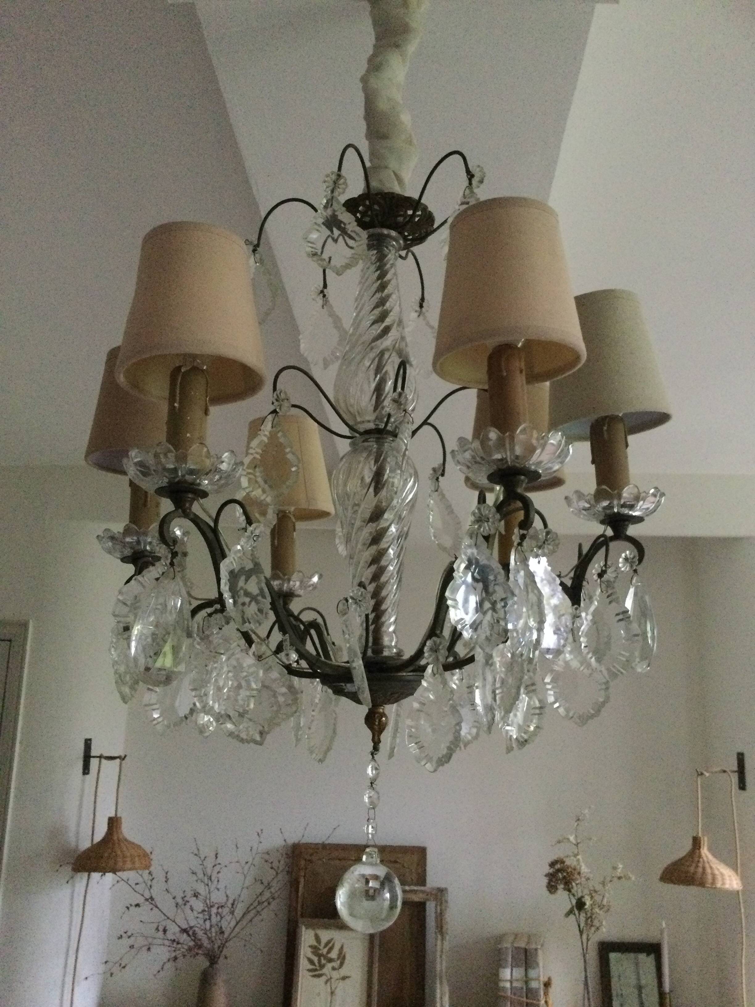 Antique chandelier with tassels