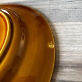 Vintage set of 6 large brown Luneville plates