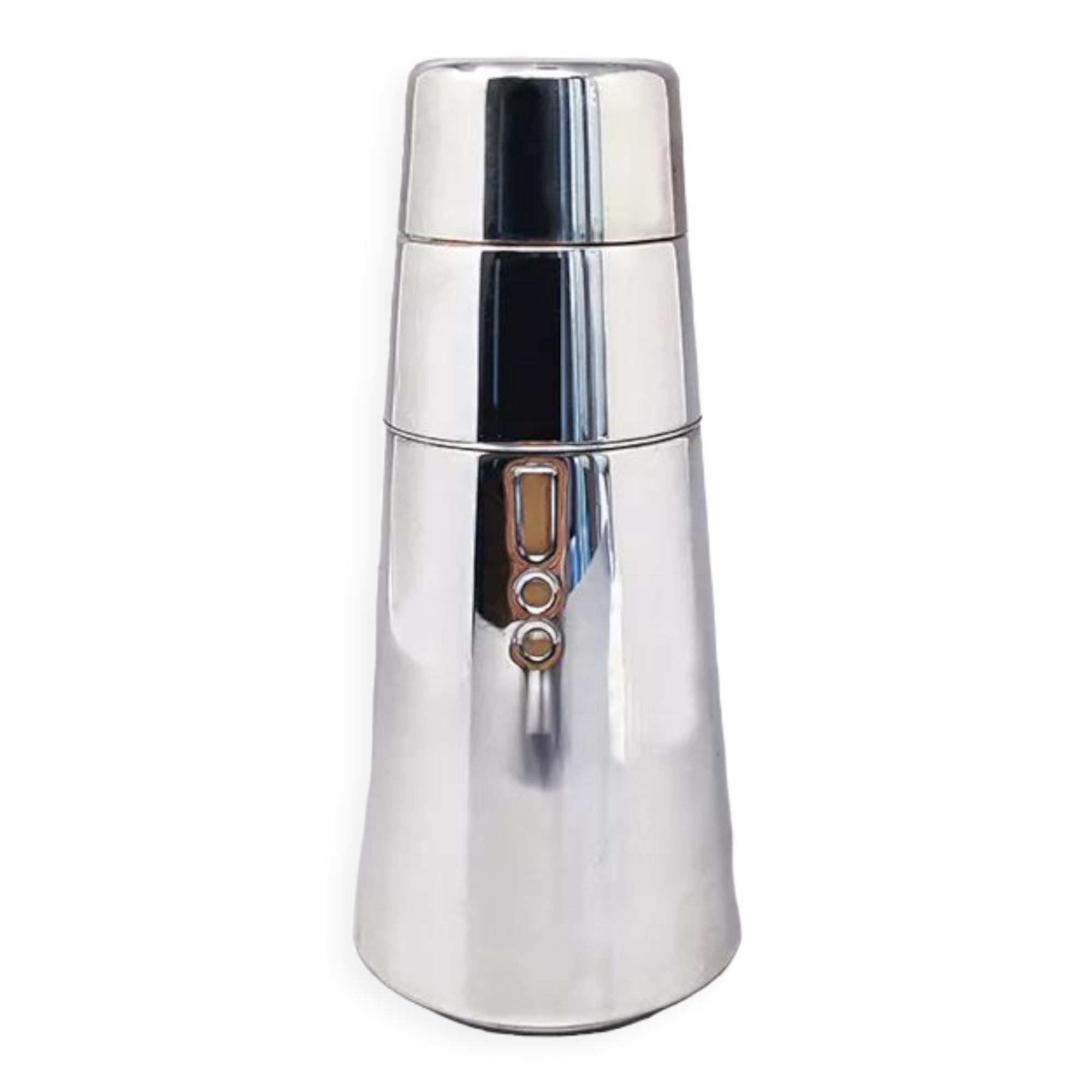 1960s astonishing cocktail shaker in silver plated by Laras, made in Italy