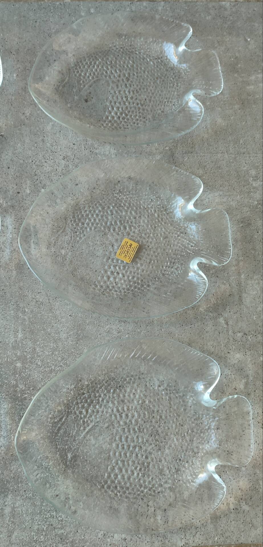 New vintage Arcoroc fish plates in original box