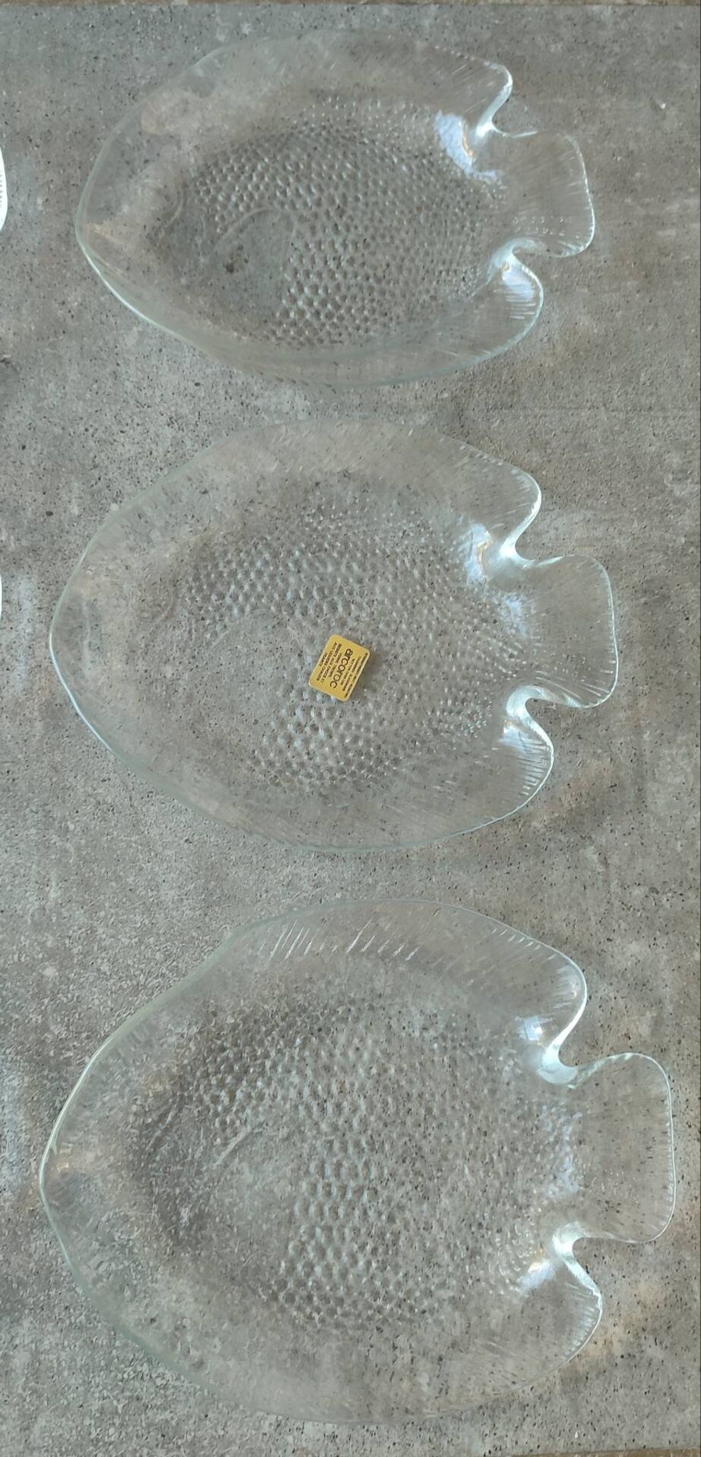 New vintage Arcoroc fish plates in original box