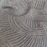 Wenge monoxyl carved dish decorated with fish