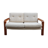 Scandinavian sofa in teak two-seater 60s
