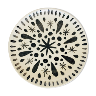 8 assorted black/white dessert plates