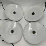 Enameled sheet metal pendant lights