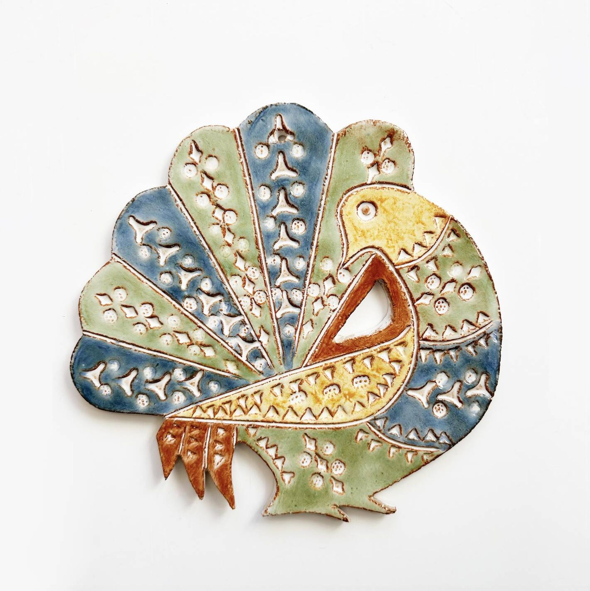 Biot ceramic wall sculpture or centerpiece by Dominique Perot. France, 1970s
