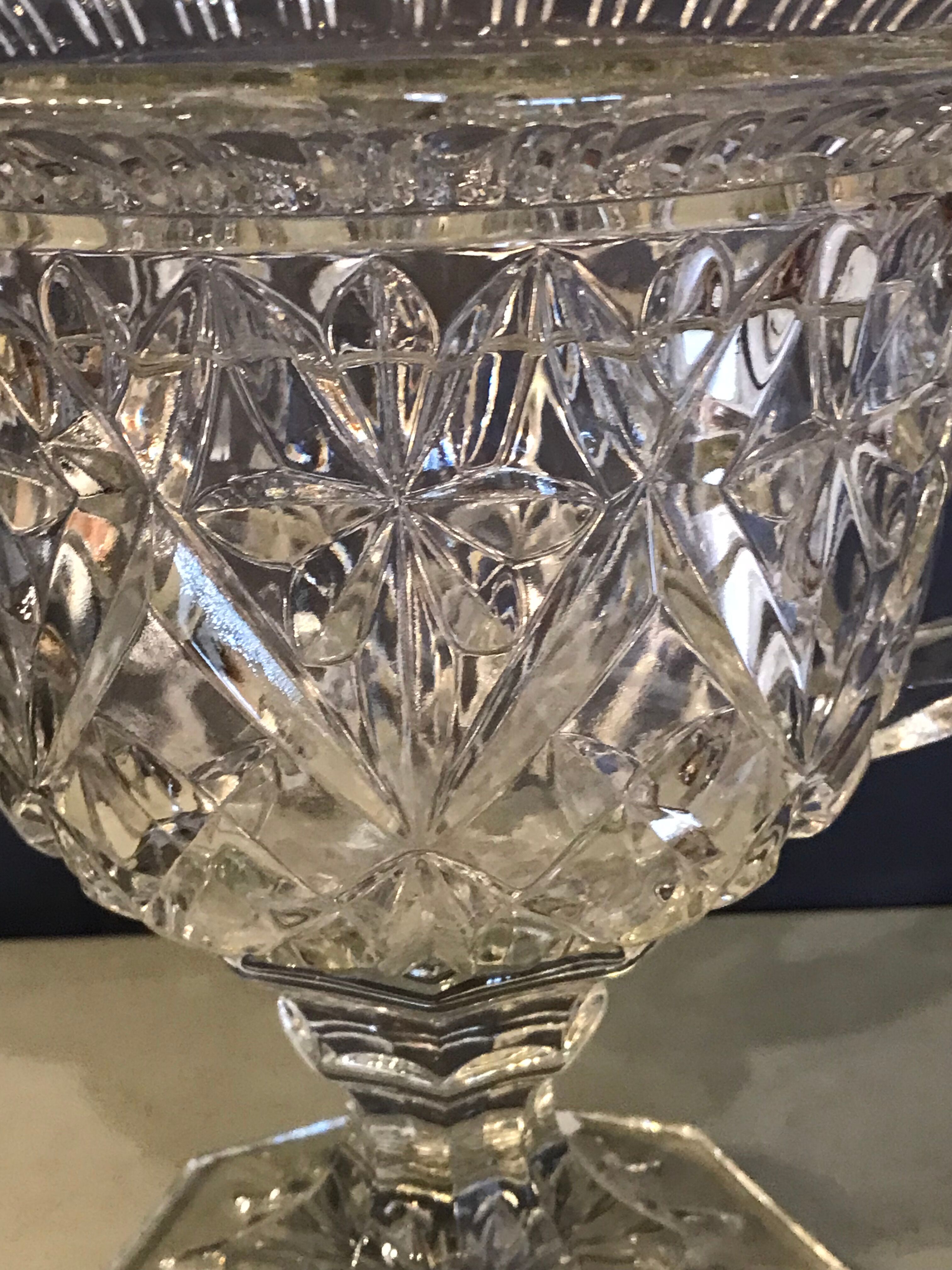 Glass triumph cup with handles 70s vintage