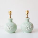 Pair of Spanish porcelain table lamps from the 60s/70s