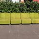 Set of 6 modular vintage Space Age armchairs - Green & Orange