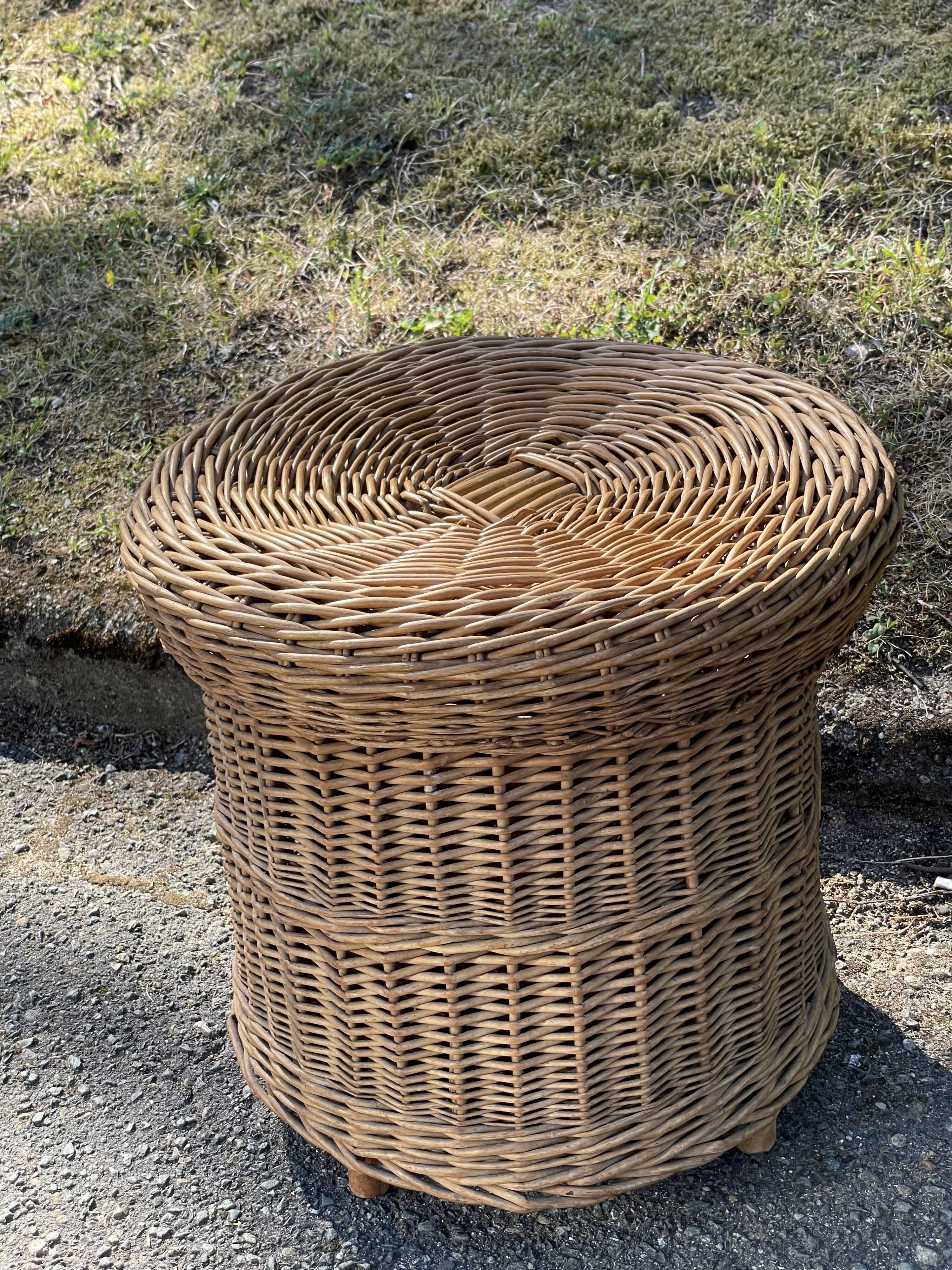 Rattan laundry basket