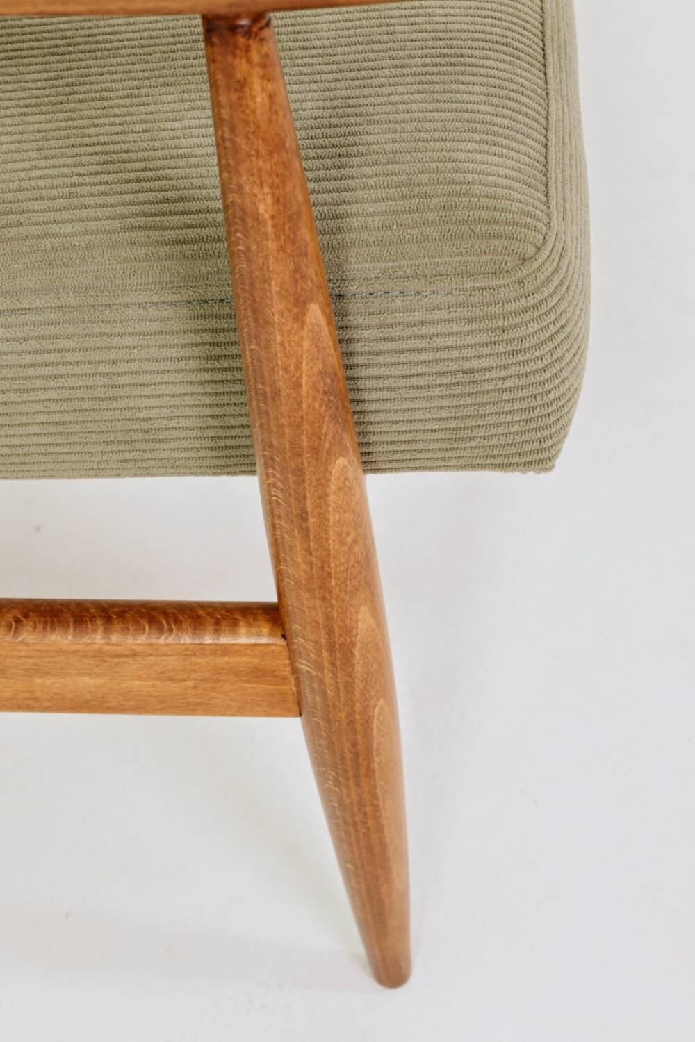 Scandinavian armchair khaki corduroy design by H.Lis 