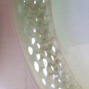Asparagus service in green earthenware Moulin des Loups Orchies