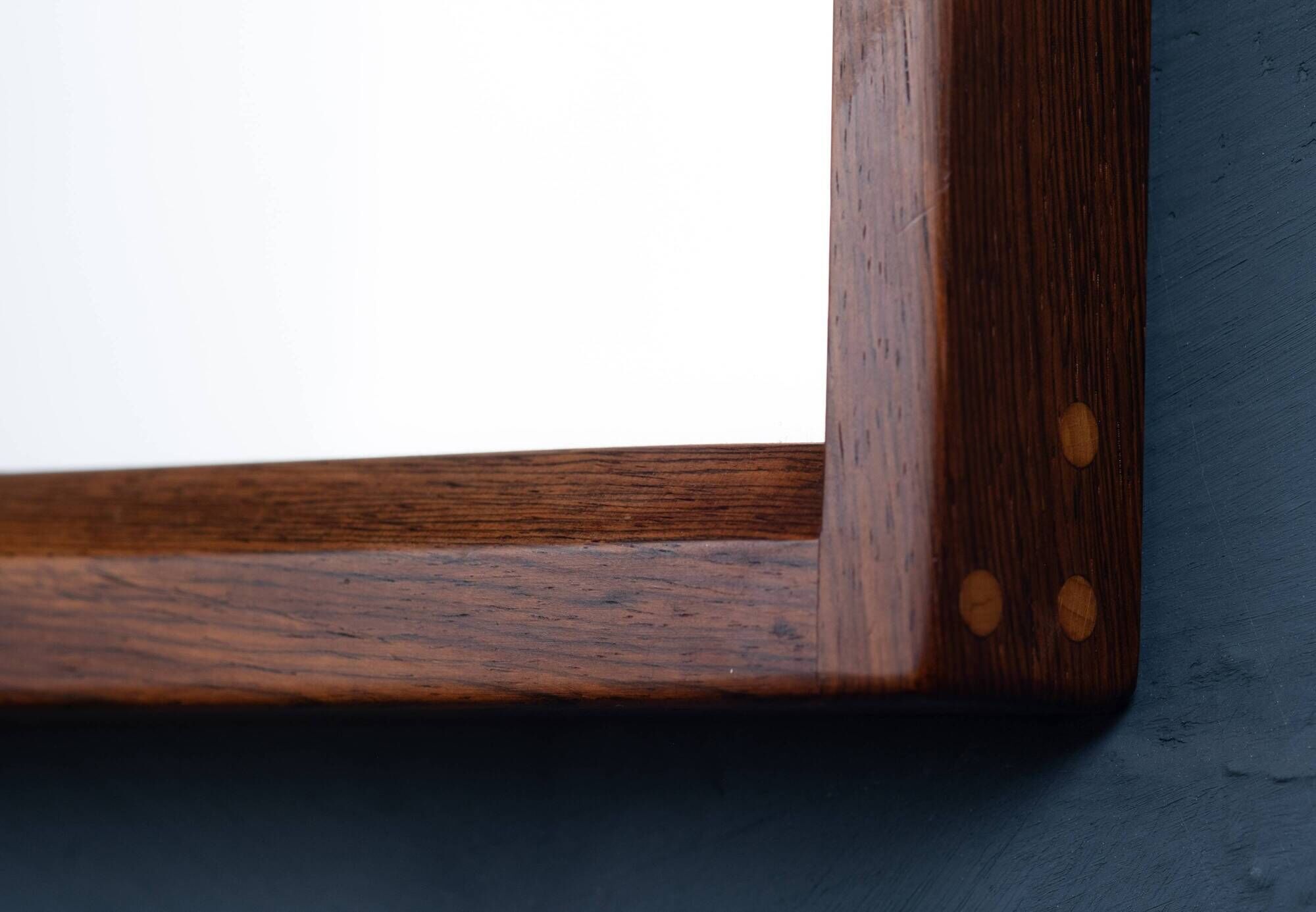 Danish Mirror with Rosewood Frame by Aksel Kjersgaard, 1960