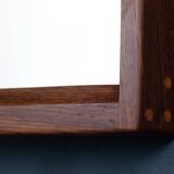 Danish Mirror with Rosewood Frame by Aksel Kjersgaard, 1960
