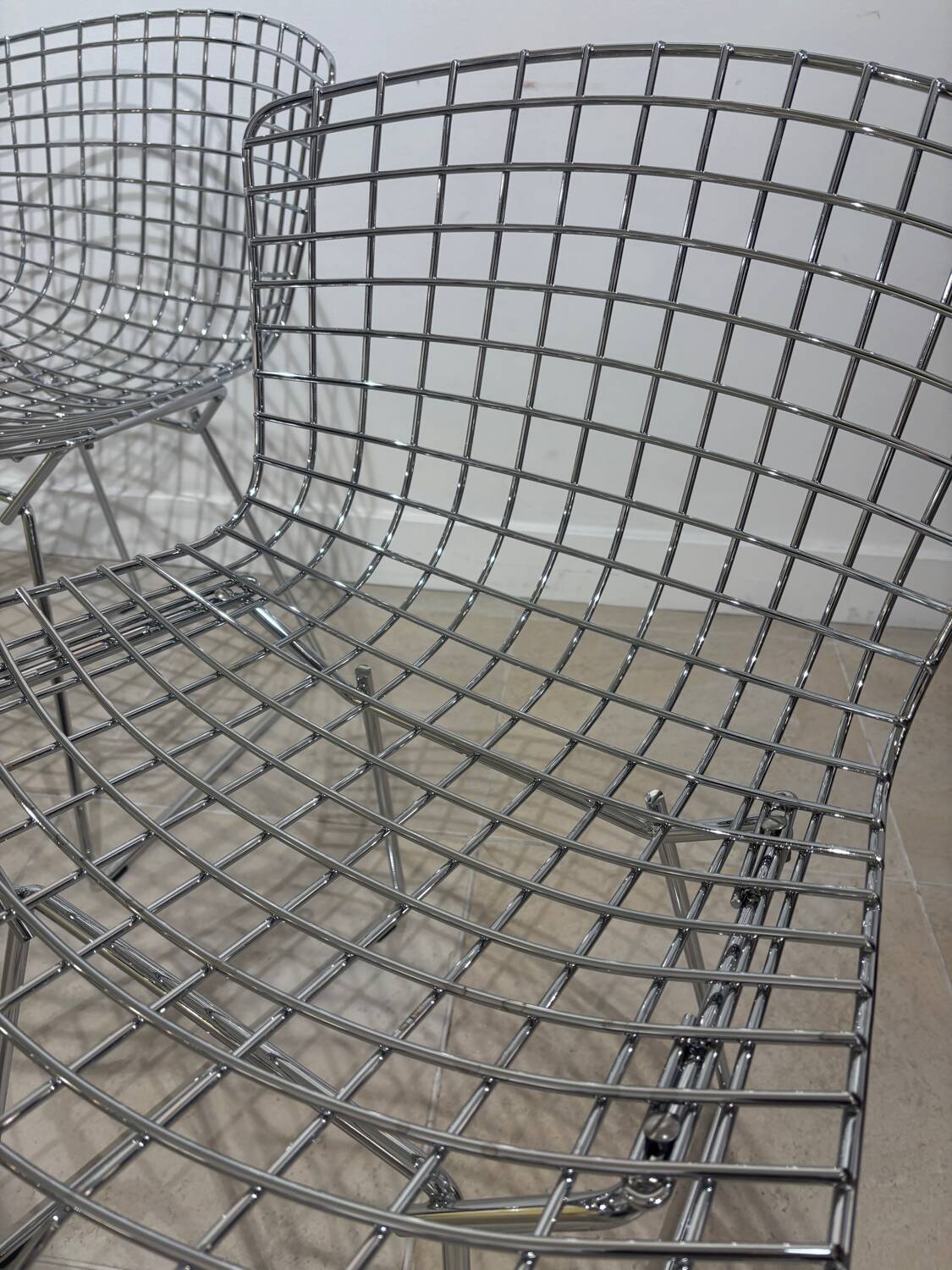 Set of 4 Harry Bertoia chairs for Knoll