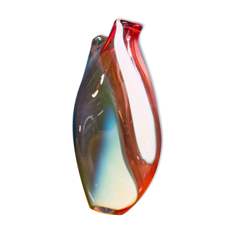 Glass vase by Gualtiero Casalegno, Italy 90s