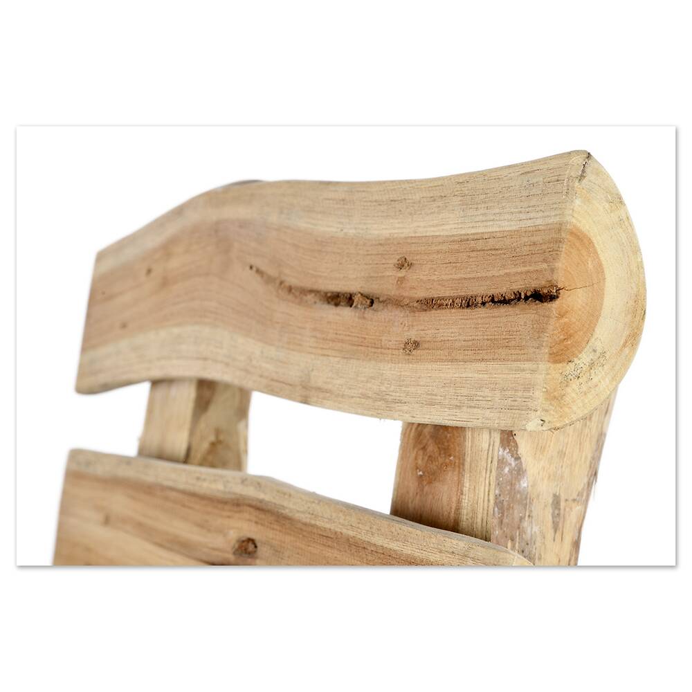 Rustic wooden log chair