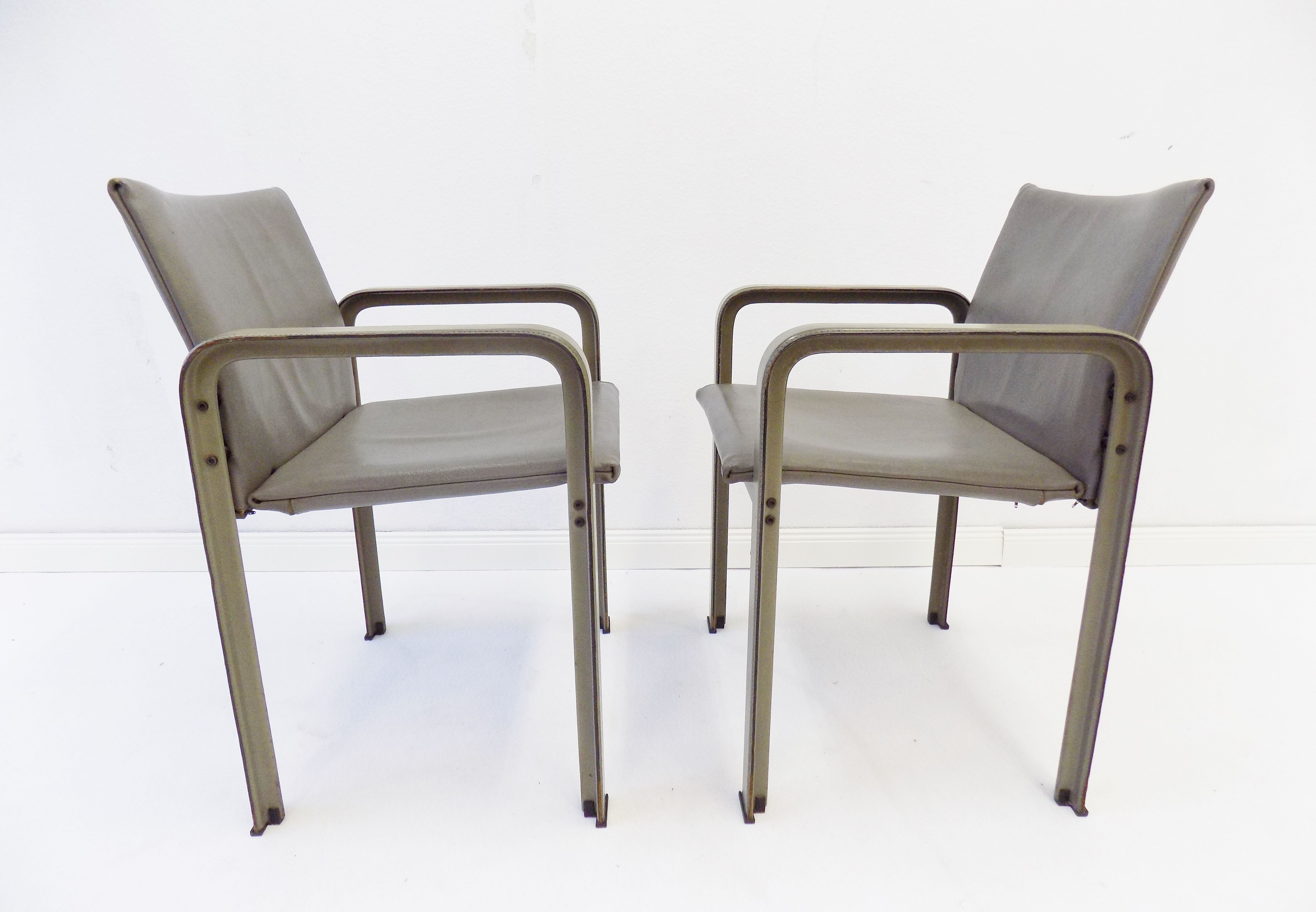 Lot de 2 fauteuils en cuir Matteo Grassi Golfo Dei Poeti