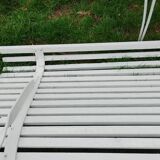 Banc de jardin ancien avec pieds en fer