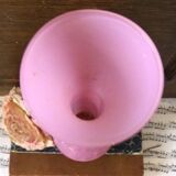 Large pink glass paste soliflore vase