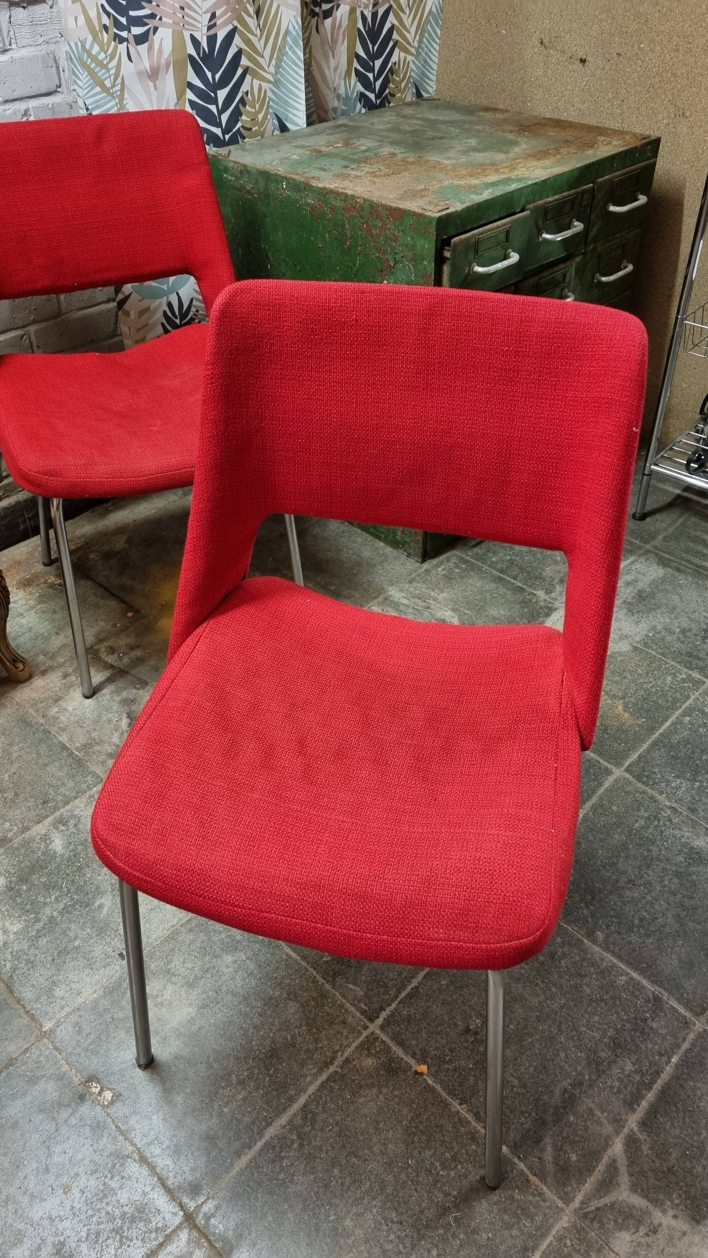 Red fabric chair