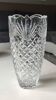 Vintage Bohemian Crystal Vase. Stylish geometric patterned design. Boho-chic. High 24.5 cm