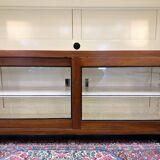 Large Classic English Art Deco Bookcase Library Cabinet
