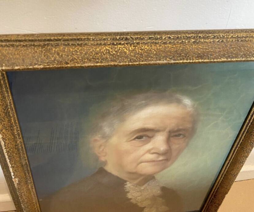 Portrait pastel encadré