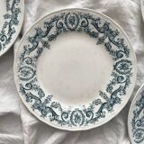 12 flat ironware plates “Louis XVI” Saint Amand and Hamage