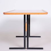 Mid-Century Modern Ash & Steel Dining Table, 1960s