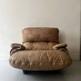 Marsala natural leather armchair by Michel Ducaroy for Ligne Roset, 1970