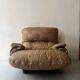 Marsala natural leather armchair by Michel Ducaroy for Ligne Roset, 1970