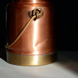 Copper and brass milk pot
