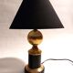 Barber lamp black metal and gilded brass 1960.