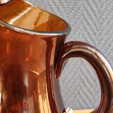 Carafe à Sangria Vintage Espagnole - Pichet en Verre Ambré Rétro