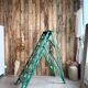 Escabeau vintage patine verte