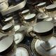 Coffee service for 12 cups Empire, Limoges porcelain, brand "A.F.", circa
