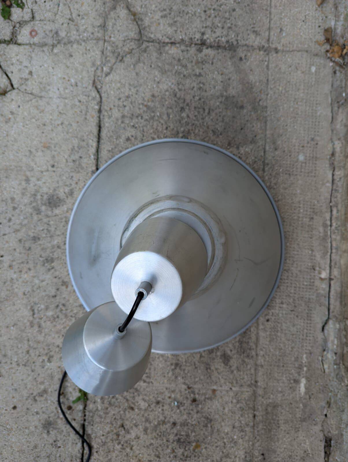 Industrial aluminum pendant light – large bell 50 cm